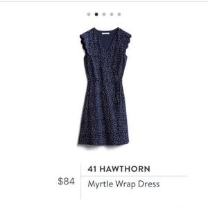 41 Hawthorn Myrtle Wrap Dress in Navy